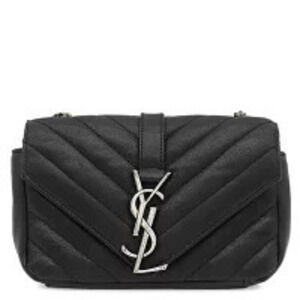 Saint Laurent shoulder bag chain strap leather black Monogram Cassandra